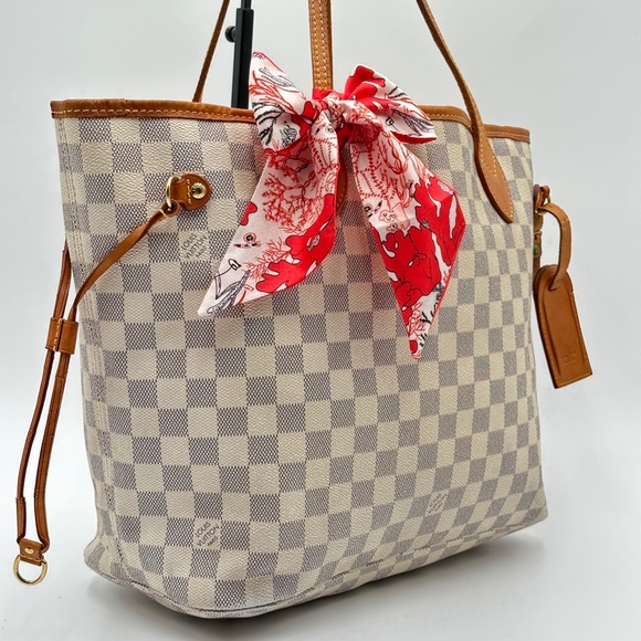Authentic Louis Vuitton 2010 Damier Azur Neverfull MM Tote - Picture 6 of 16